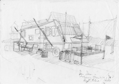 Hosile croquis caravane
