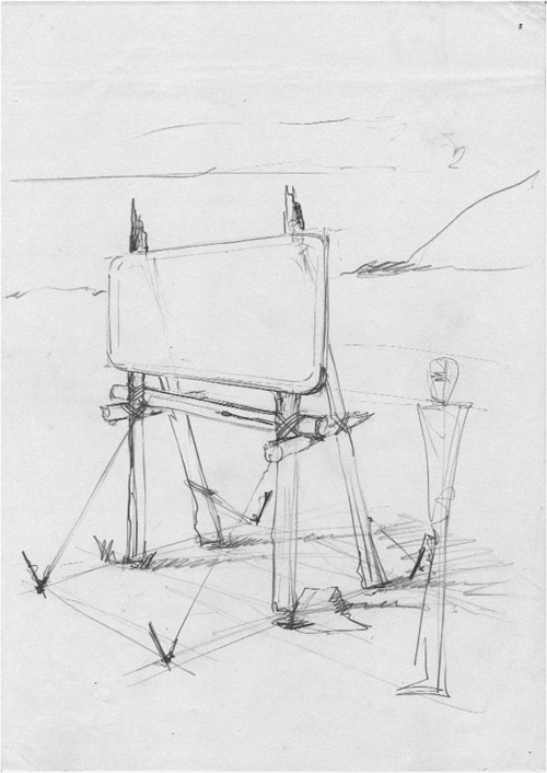 Hostile croquis panneau